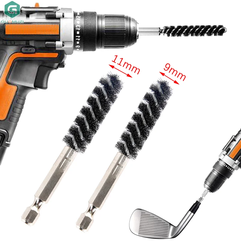 

Golf Clubs Head Hosel Brush Electric Drill Wire Brush Hexagonal Rod Golf Iron Head Rust Remover Brush Golf Club Cleaning Polish