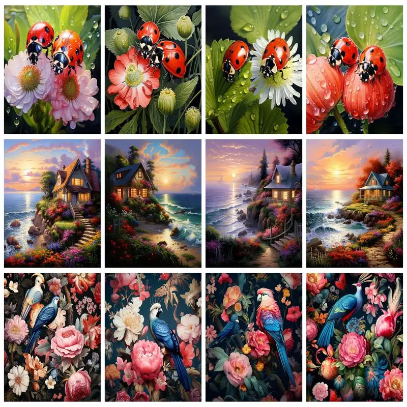 

RUOPOTY Animal Diamond Painting Beetle Full Square/Round Rhinestone Mosaic Embroidery Cross Stitch Kit Home Decor Gift