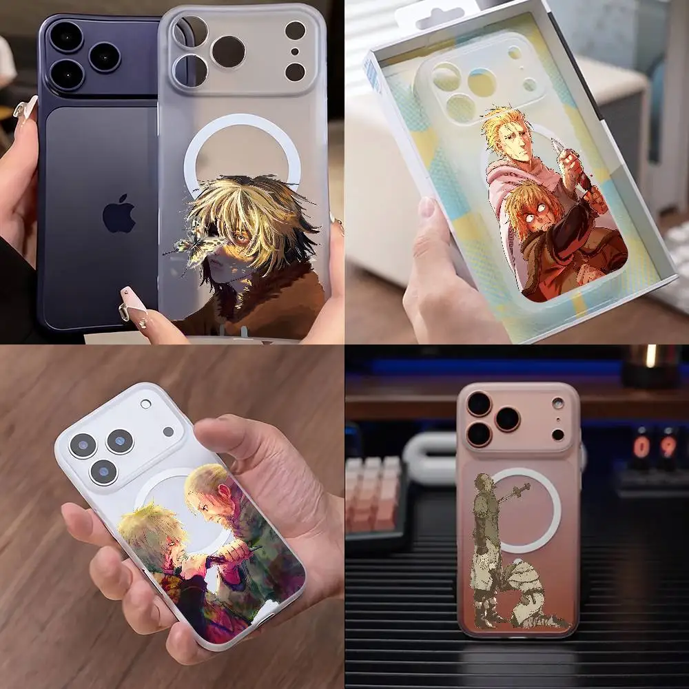 

T-ThorfinnS Phone Case For iPhone 13,16,11,15,12,17,14,Pro,Max,Plus,E,Air,Mini Wireless Charge Magnetic Protect