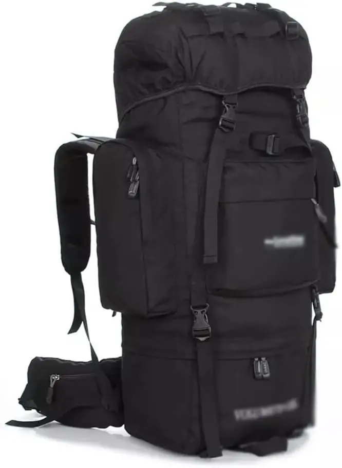 85L Outdoor Mountaineering Backpack Hiking Multifunctional Backpack Large Capacity Rucksack(Black)