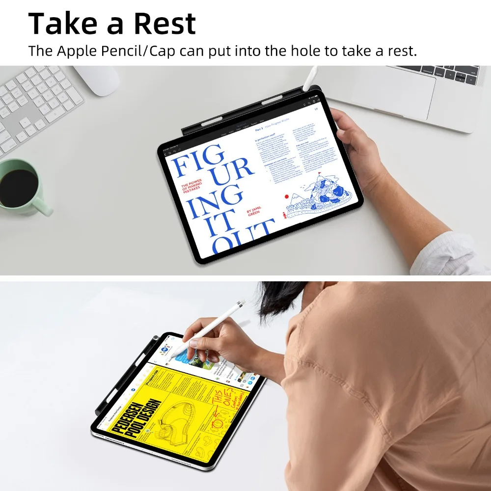 New Compatible with M-agic Keyboard Pencil Holder Folio Smart Pencil Case Stylus Accessories Stylus Pouch for Apple Pencil 1/2