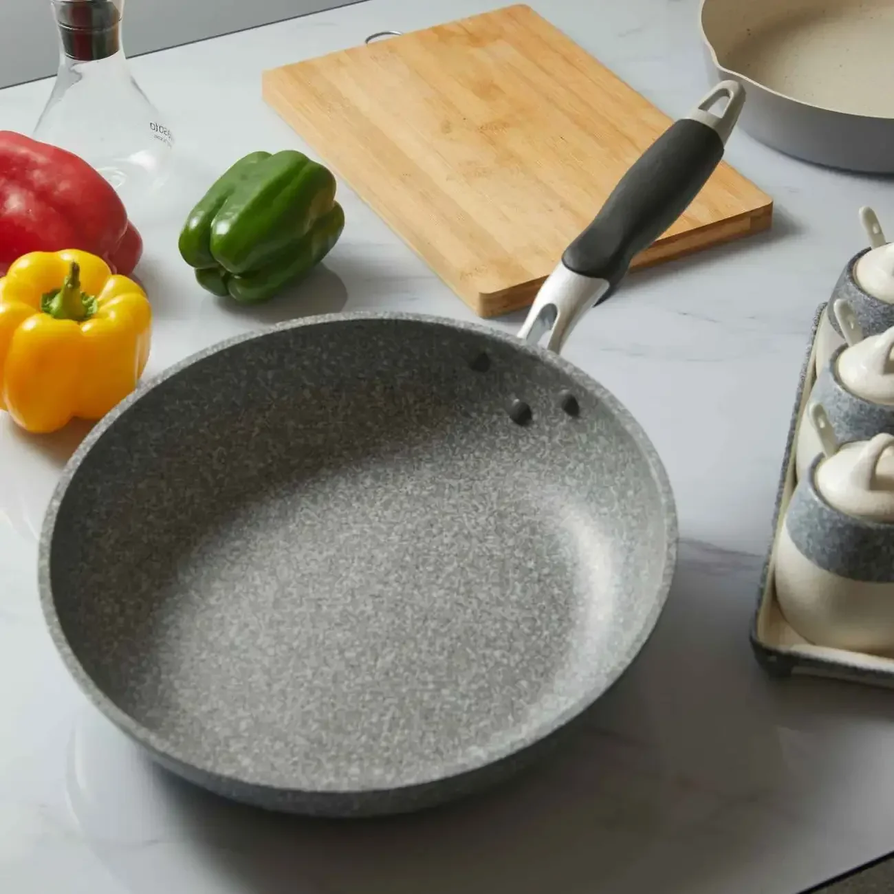 Medical Stone Frying Pan Wok Pan Non-stick Skillet Cauldron Induction Cooker Frying Pans Pancake  Egg  Gas Stove Home