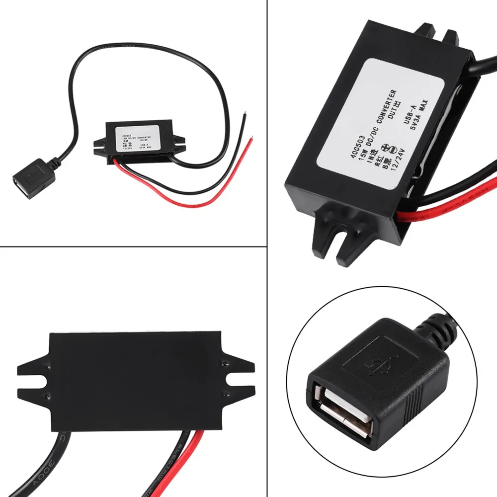 12V to 5V DC-DC Buck Converter 3A Output Multi-purpose Voltage Regulator Module Wide Input Voltage Step Down Converter