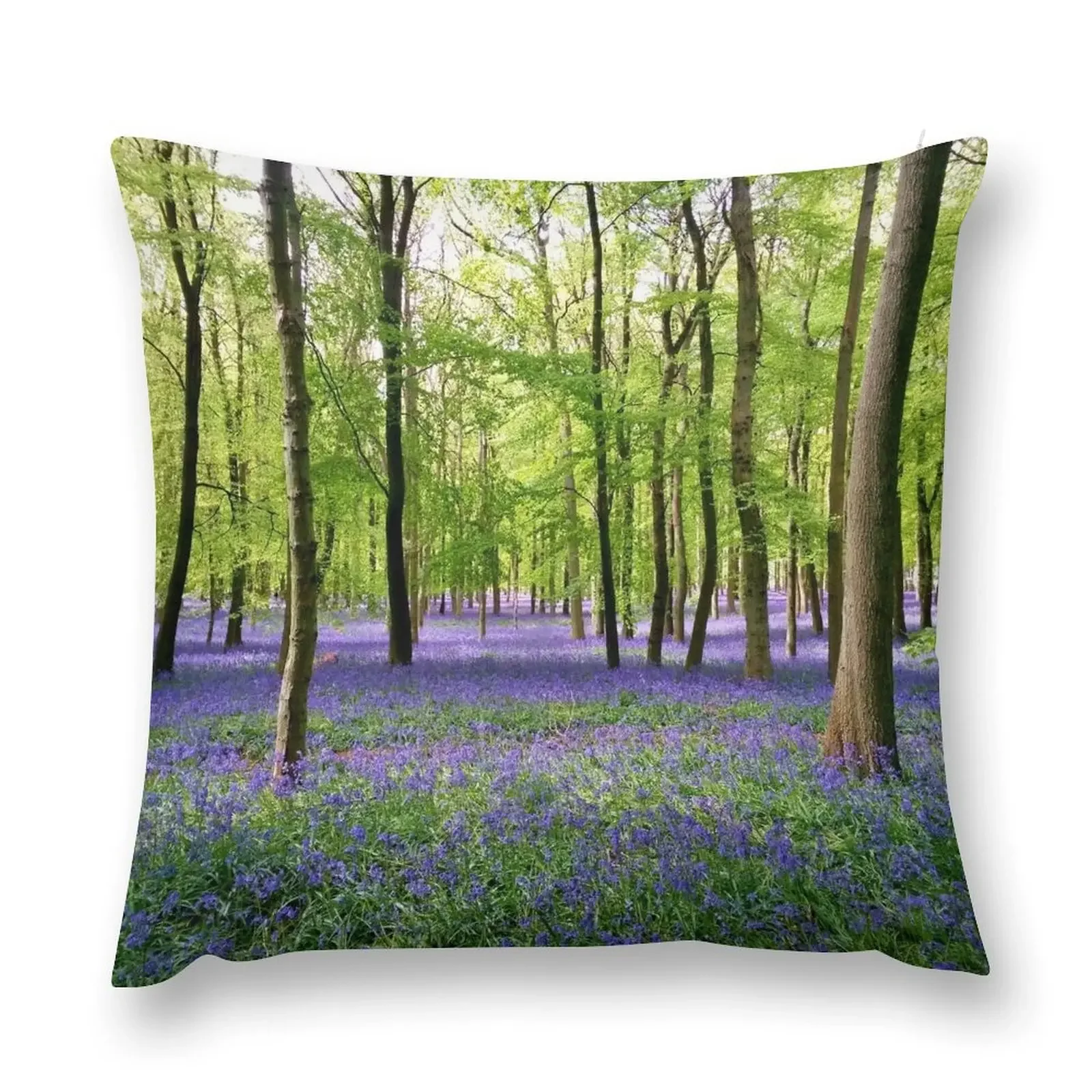 Purple Haze - Bluebell Wood Throw Pillow Luxury Living Room Decorative Cushions Sofa Cushion pillow