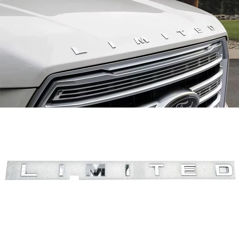 Car Front Hood Head Letter Words Alphabet Sticker Limited ABS Auto Decorative Automotive supplies Emblems Badge Decals