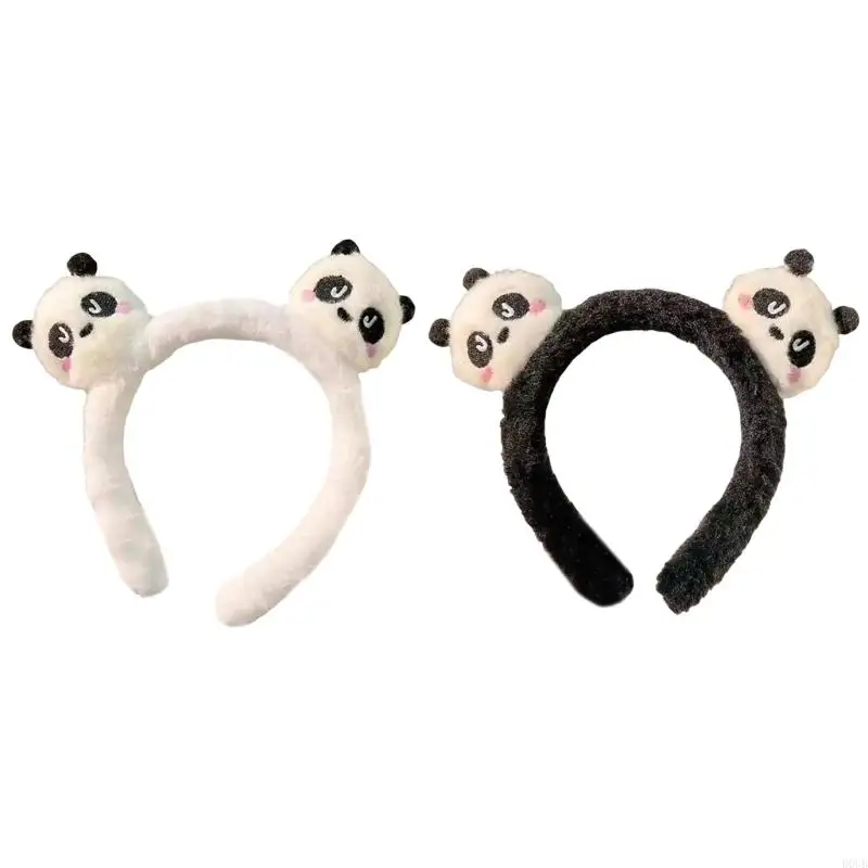 Cartoon Panda Hair Band Soft Plush Headband Comfortable Hairband Fashion Hair Decoration for Girls and Women