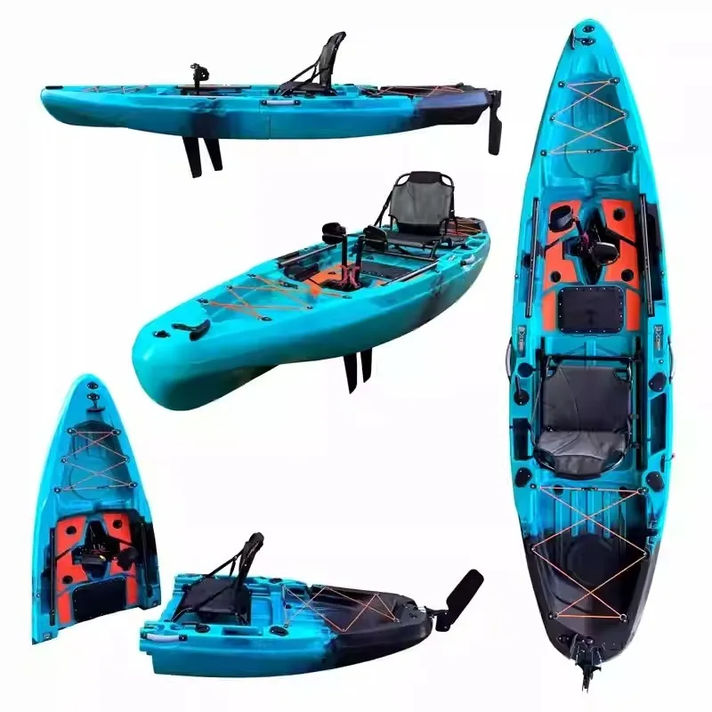 

3.3m Fishing Kayak, Wide-Body Modular Single-Person Fishing Kayak, Dual-Purpose for Lake Cruising and Fishing