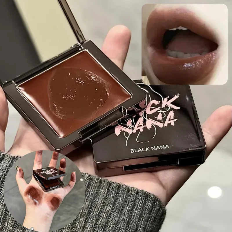 بني أحمر الشفاه الطين ترطيب المخملية ماتي موس هلام الصلبة الشفاه والخد ثنائي الاستخدام أحمر الخدود كريم لون الشفاه ماكياج مستحضرات التجميل الكورية #2