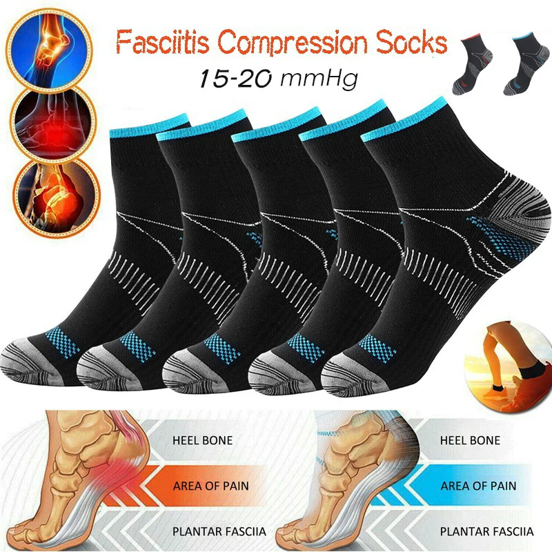 WRELS 1/2/3 Paar Sportsocken, elastische Knöchel-Kompressionssocken für Herren und Damen, niedrig geschnitten, verdickte Ferse, rutschfest, für Radfahren und Laufen – Detail 1