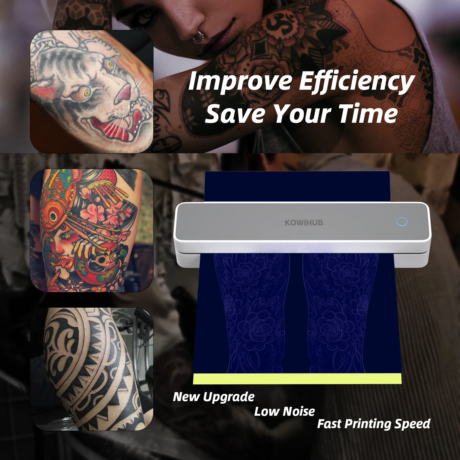 K200 Wireless Tattoo Transfer Drucker Bluetooth Thermische Mobile Mit 10 stücke Tattoo Transfer Papier Drucker Tragbare Höhere Klarheit