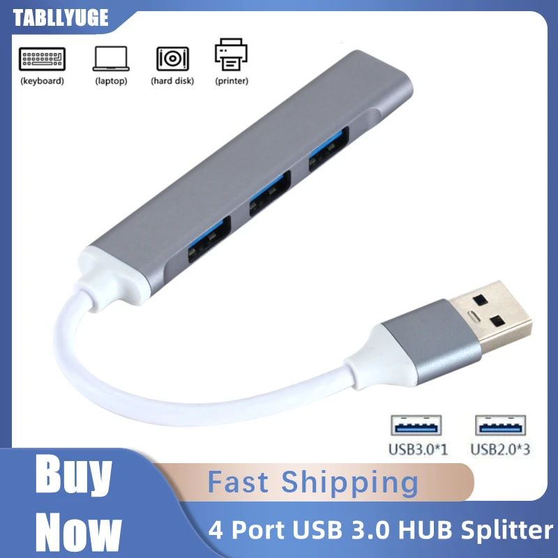 

4 Port USB 3.0 Hub USB Hub High Speed USB-C Type-C Splitter 5Gbps For PC Computer Accessories Multiport HUB 4 USB 3.0 2.0 Ports