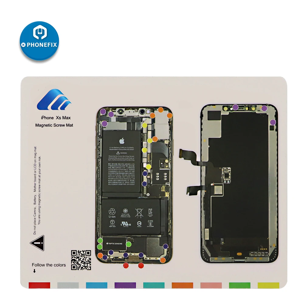 Imagem -05 - Técnico Desmontagem Ferramentas Mat Tapete Parafuso Magnético Pad Guia de Trabalho para Iphone 15 14 13 12 11 Pro Max x xs Max