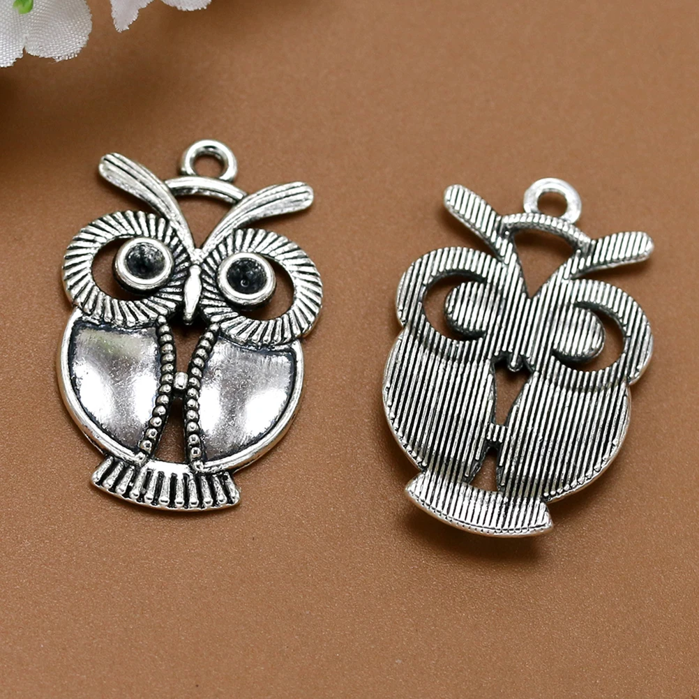 

10pcs Owl Alloy DIY Charms Pendants For Jewelry Making Silver Color Jewelry Charm Pendant Making Crafts Gifts