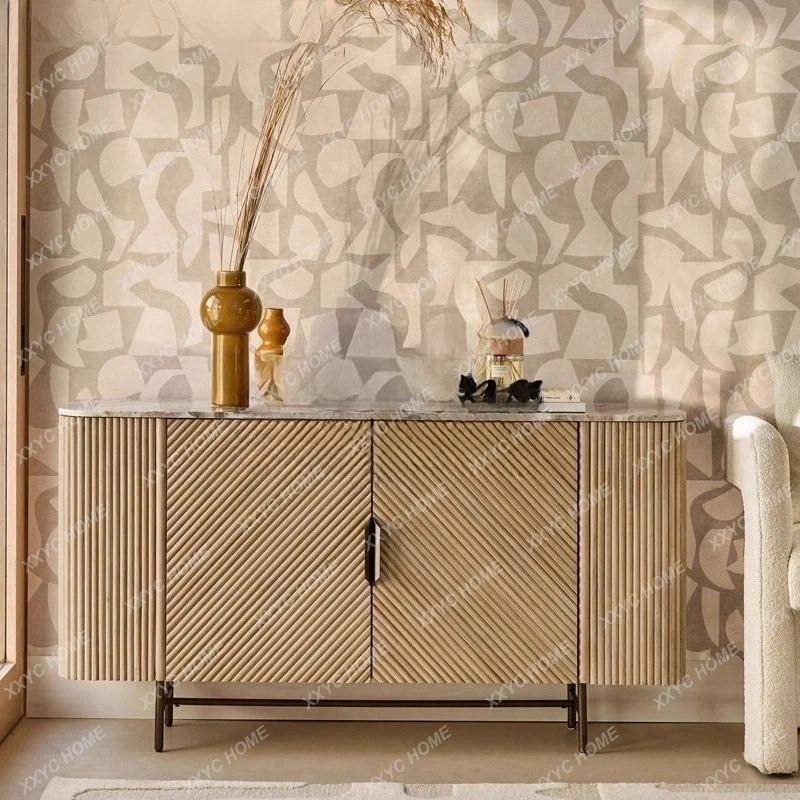 Hh2cc  light luxury porch cabinet premium feeling against the wall marble French