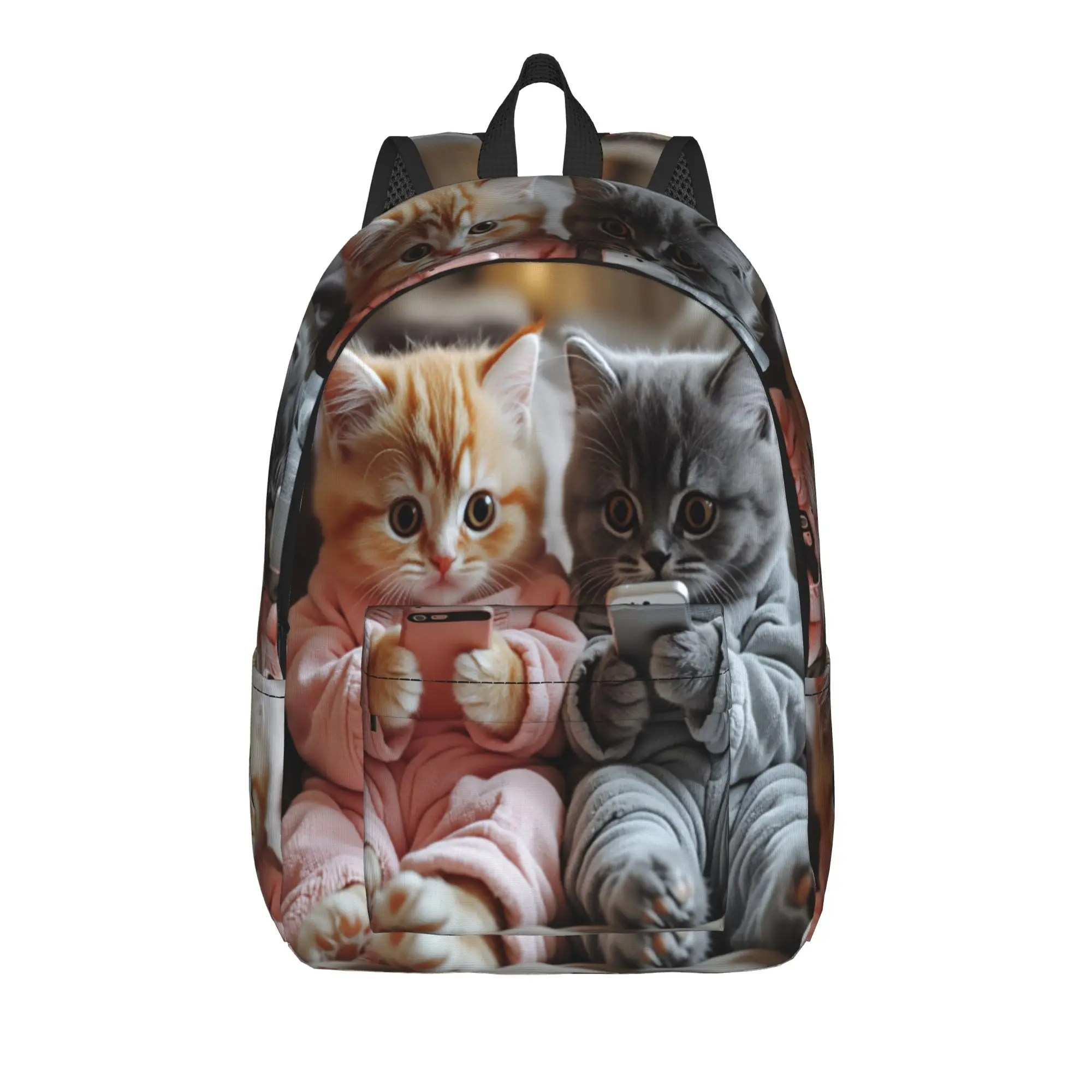 Christmas Kittens (5) Backpack Women  Pattern Backpacks Polyester Aesthetic High School Bags Outdoor Style Designer Rucksack