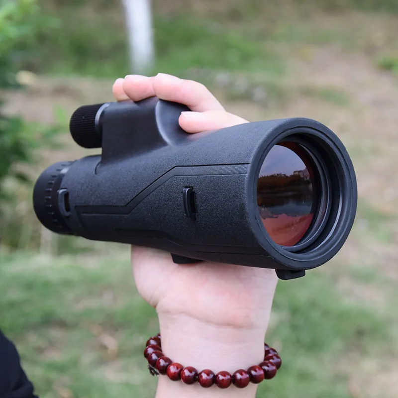12×50 Large Aperture Large Objective Monocular Telescope High Power High Definition Professional Grade Birding Telescope 1250HD