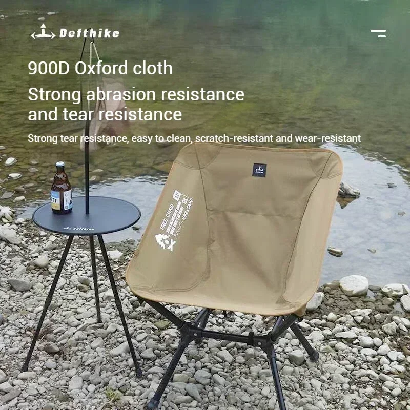 

Outdoor Folding Camping Chair Portable New Moon Chair Outdoor High Back Lounge Chair Aluminum Alloy Free Lounge Chair