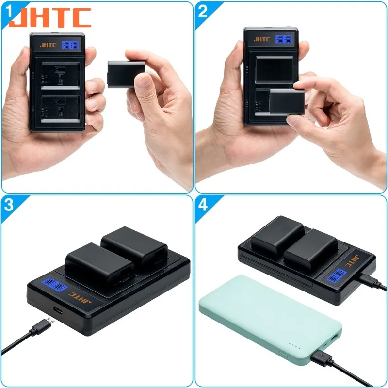 JHTC NP-FW50 FW50 Battery For Sony a6500 a6300 a6000 a5000 a3000 a7m2 a7r2 S2 NEX-3 NEX-5 NEX-7 A33 Batteries Charger 1080mAh