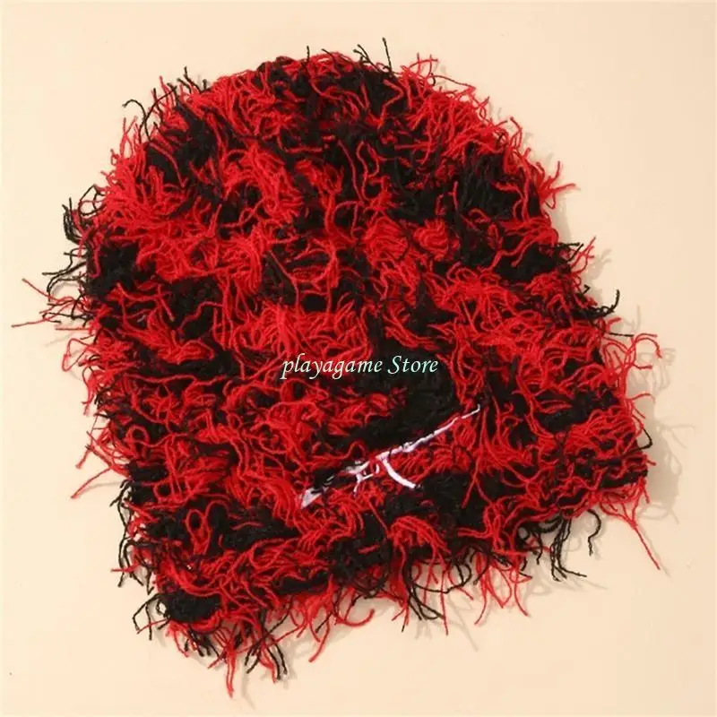 Y88A مترهل بالاكلافا بيني البلوز قبعة الجمجمة الدافئة قبعة صغيرة محبوكة إكسسوارات رياضية للجنسين قبعة الجمجمة تزلج الدراجات في #5