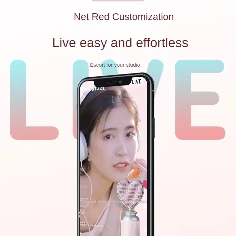 ميكروفون مكثف وردي احترافي للحد من الضوضاء USB للهاتف المحمول والكمبيوتر الشخصي والبث المباشر