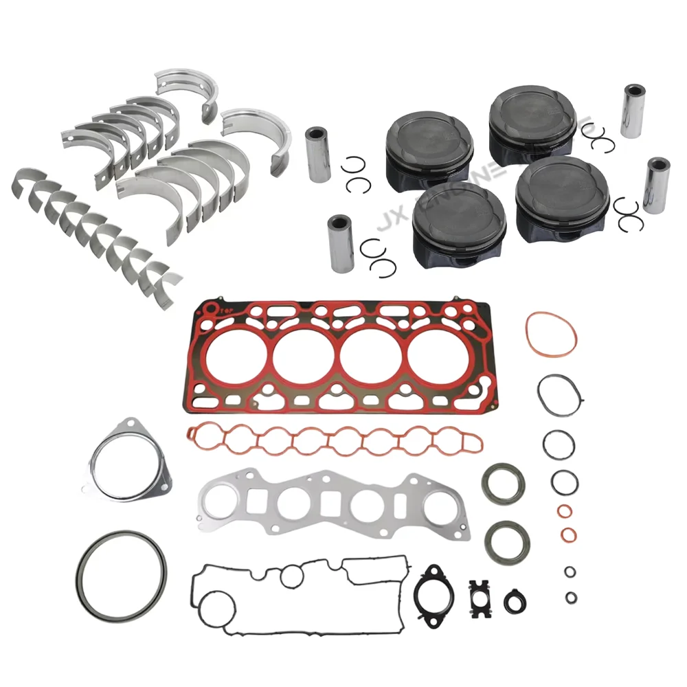 B4204T Engine Rebuild Kit Piston Ring Main ConRod Bearing Gasket Set For Volvo 2.0 S60 S90 V60 V90 XC60 XC90 2.0T 2.0L L4 T4 T5