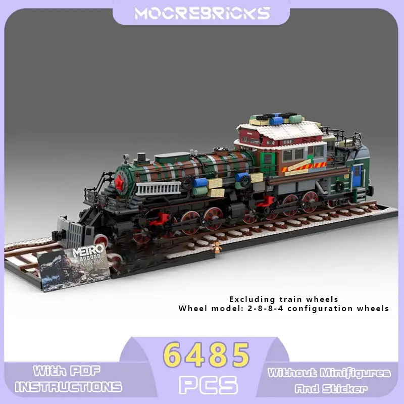 

MOC Russian Steam Locomotive Vehicles Building Blocks Model Bricks Technology Expert Toys Children's Collected Gifts