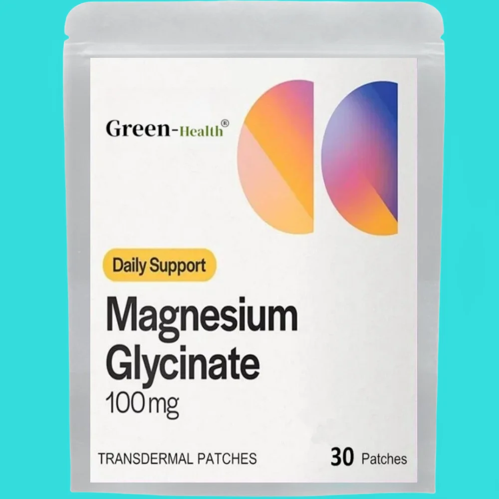 30 Patches Magnesium Glycinate Transdermal Patches for Stress, Nerves, Sleep, Muscles, Metabolism