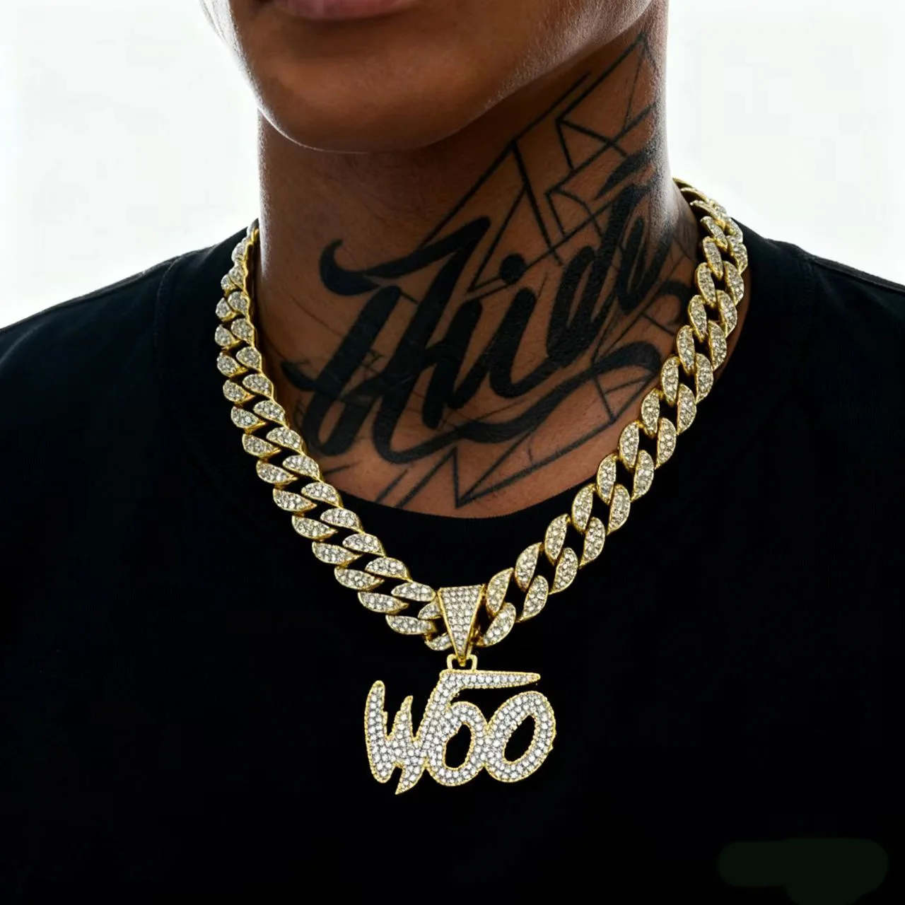

Аксессуары для самостоятельного изготовления: европейский и американский хип-хоп кулон с полным алмазным покрытием в виде буквы WOO, мужской стильный кулон в стиле хипстер, кубинский стиль.