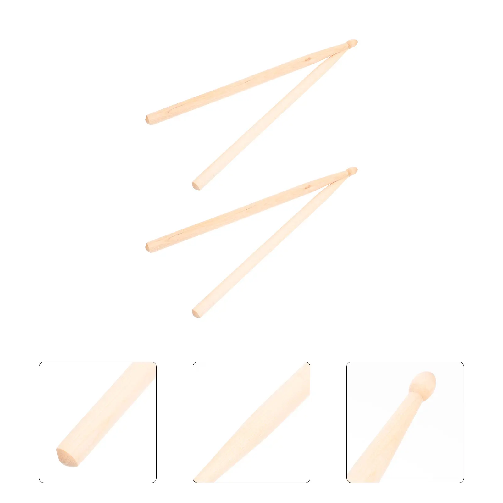 

4pcs Maple Drum Sticks Smooth Surface Comfortable Hand Design For Kids Adults Various Drums Performance