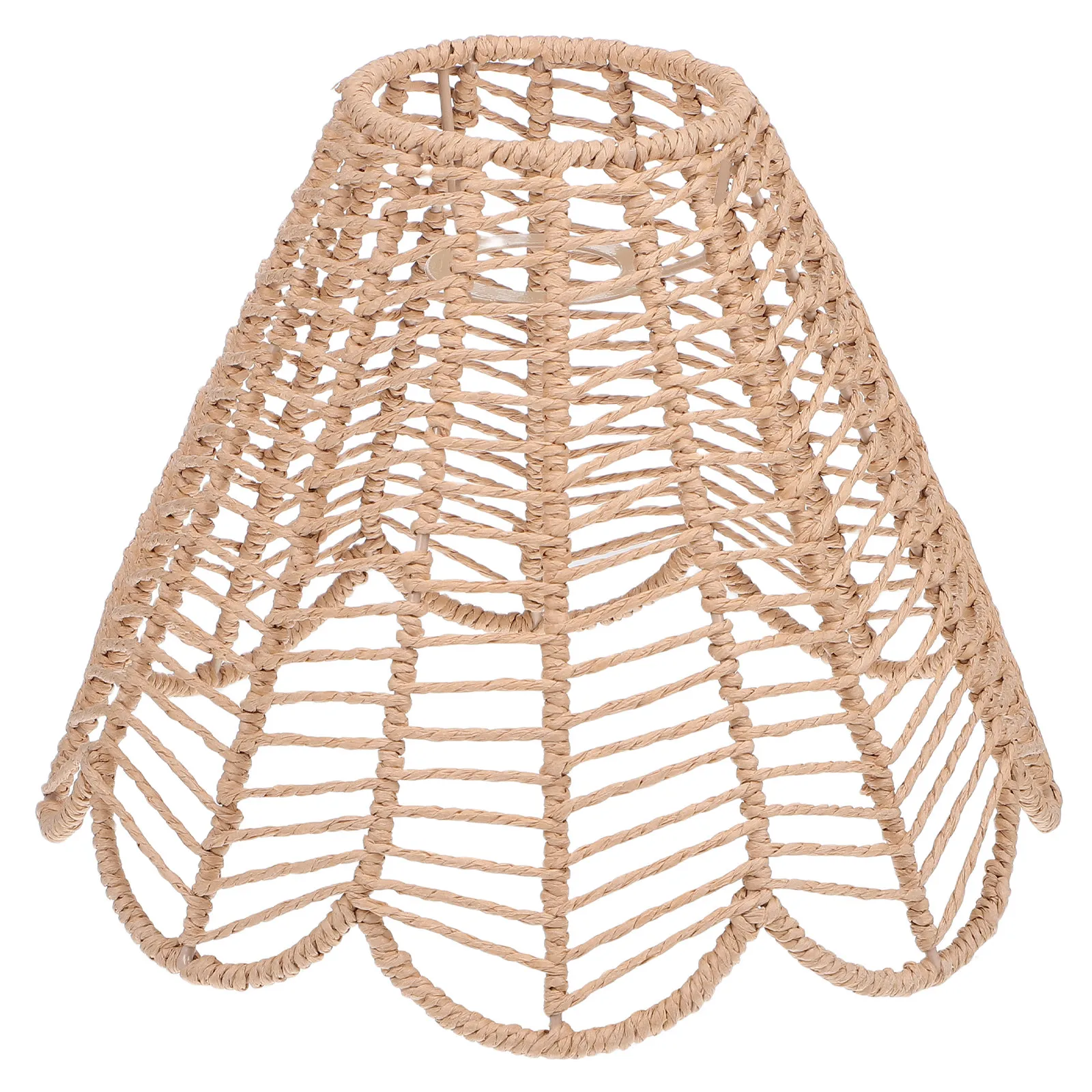 

1 шт. винтажный плетеный абажур ручной работы из бумажной веревки, декоративный подвесной светильник для потолочного светильника, маленький.