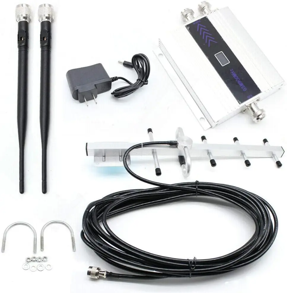 

Усилитель сотового сигнала 2G/3G/4G GSM 900 МГц с ЖК-дисплеем + комплект антенн для дома