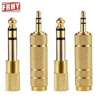 3.5mm 1/8 inch TRS Plug to 6.35mm 1/4 inch Jack and 3.5mm Female to 6.35 Male Plug Audio Stereo Adapter Converter for Headphone
