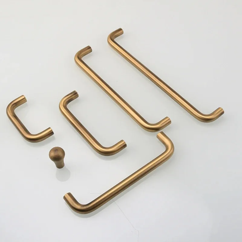 Wardrobe Kitchen Cupboard Cloakroom Bedside Small Cabinet Handle Decorative Knob Minimalism Bronze Furniture Handles