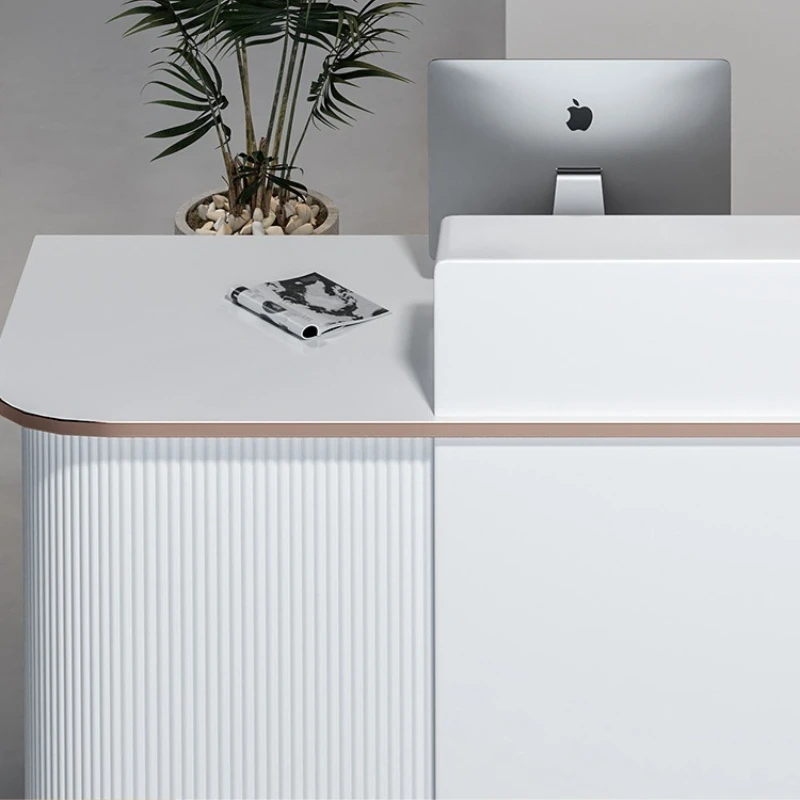 Nordic Minimalist Reception Desk Company Front Popular Clothing Store Reception Desk Office Furniture Reception Et Table YS40CC
