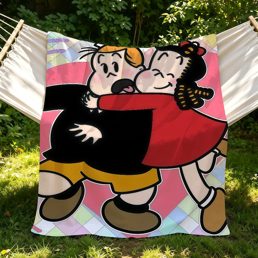 Cute Little Girl L-lulu Blanket Suitable For Sofas Beds Offices Cars Outdoor Travel An Ideal Gift For Friends Family