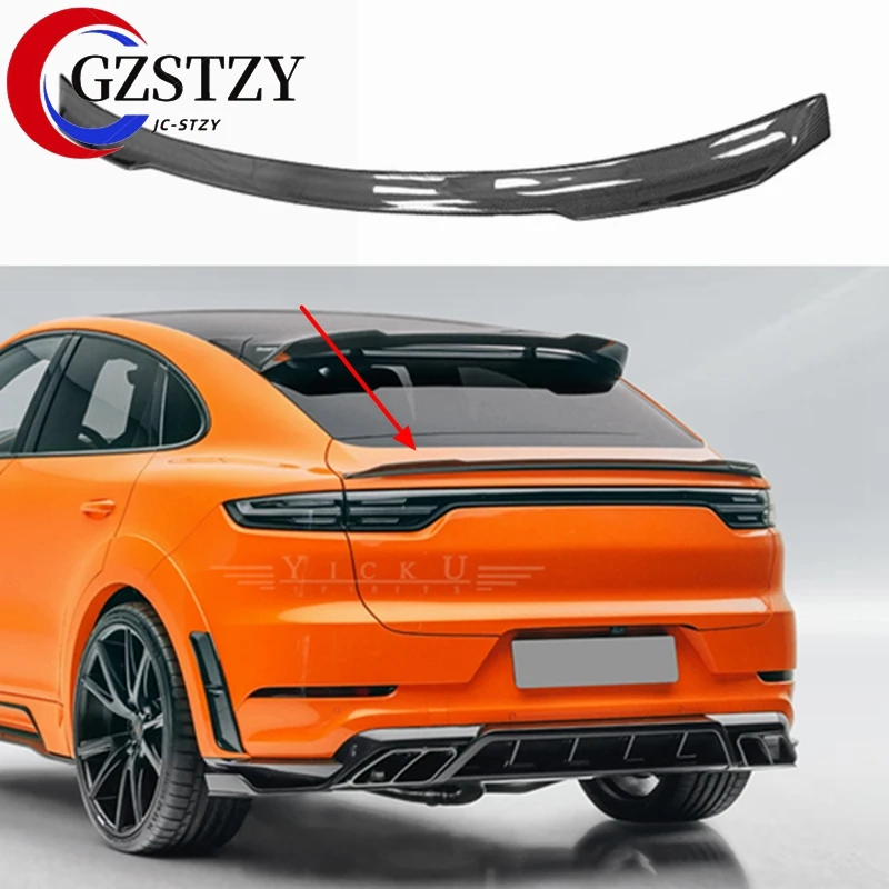 

Carbon Fiber Spoiler For Porsche Cayenne Coupe 2020 2021 2022 High Quality Wing Lip Roof Spoilers