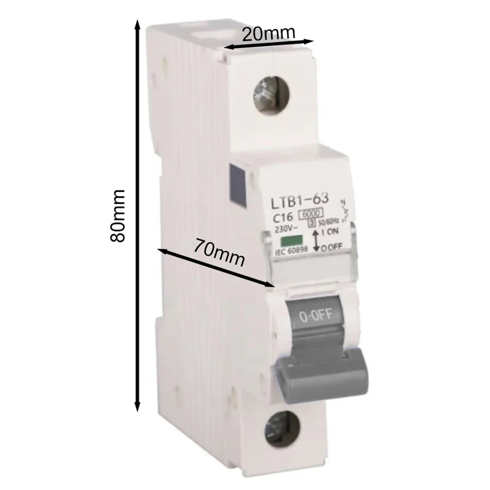 Secure and Efficient 230V Air Switch Circuit Breaker DIN Rail Mounting 16A Rated Current For LTB163 Compatible