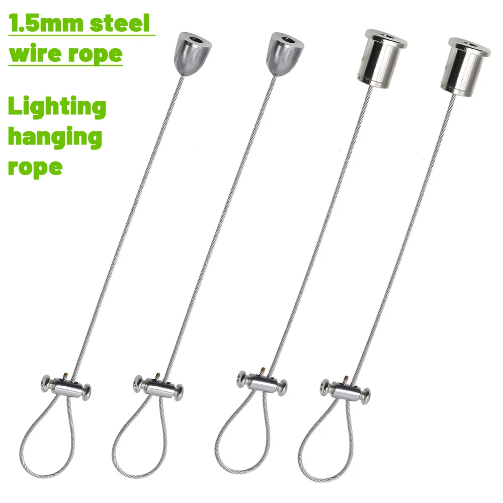

2/10PCS 1.5mm 304 Stainless Steel Lighting Hanging Rope Kit T/Bullet Hook for Picture Frame Light Acrylic Board Suspension