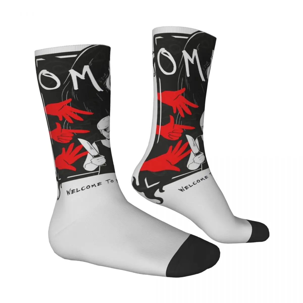 Omori-Calcetines antideslizantes para parejas, medias Vintage de juego de terror, suaves y cálidas, diseño de otoño