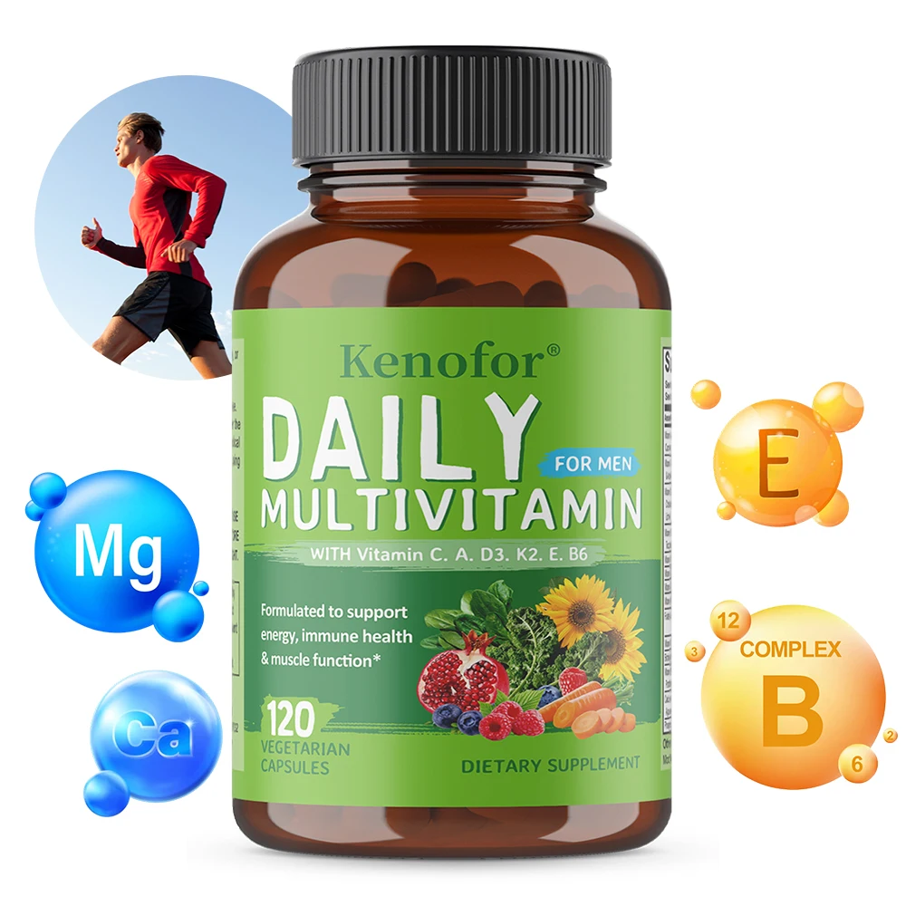 

Mens Multivitamins - Daily Multivitamin for Men with Vitamins, Minerals & Organic Whole Foods, Boost Energy & Health, Non-GMO