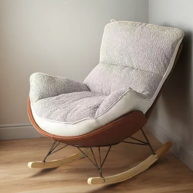 Silla de lana cómoda para balcón, sillón de Relax Individual, sillón nórdico de gasa con respaldo Interior, barato, para sala de estar