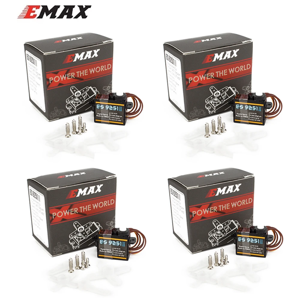 EMAX-Micro Servo Digital para RC Modelo Avião, helicóptero, substituição do robô, DIY Parts, 0.27kg, 2.5g, ES9251II, ES9251