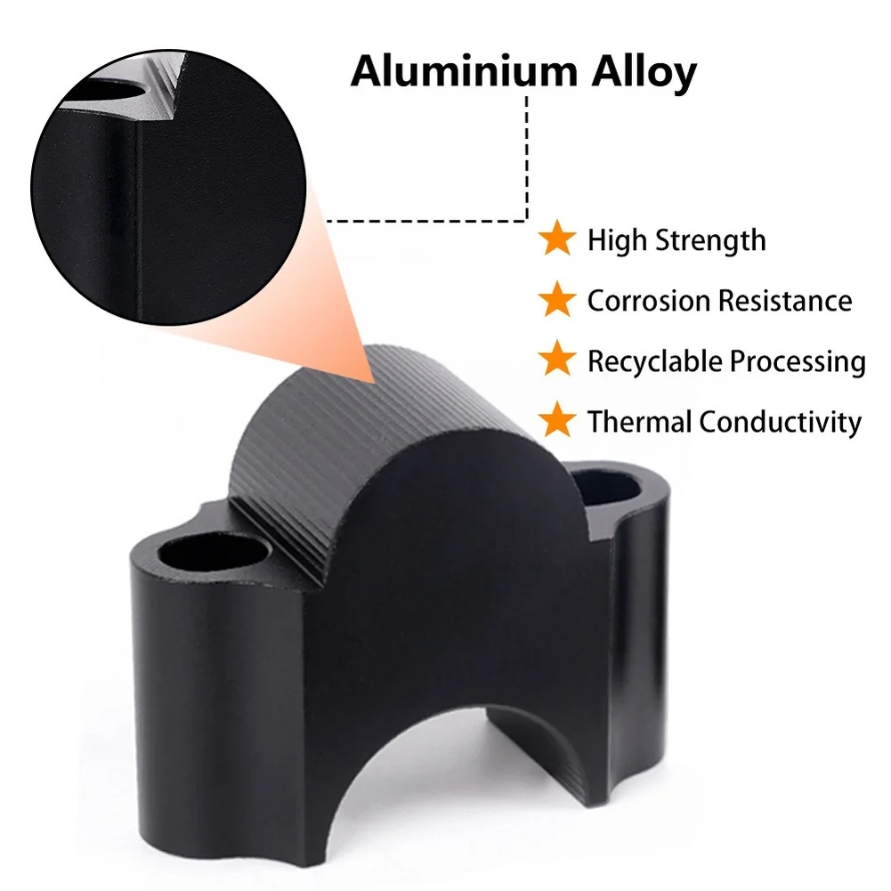 Motorcycle Accessory Aluminum Clamp Handlebar Riser Aluminum Alloy Construction Lightweight Design Weather Resistant Finish