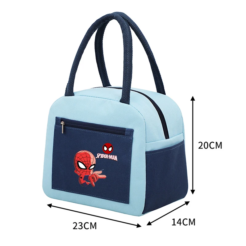 Spiderman Marvel Student Lunch Bag Movie Cartoon Print Kid Go School Gift Teenage Adult Office Thermal Insulated Lunch Box Case