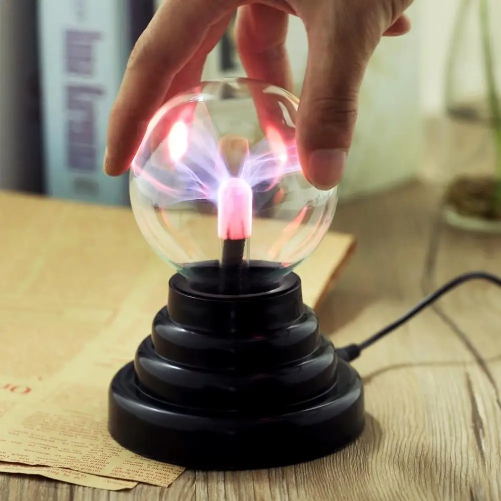 USB Plasma Ball Lampe Elektrische Ionen Licht Neuheit Dekor Atmosphäre Lampe Home Party Büro Kreative Wissenschaft Spielzeug Visuelle Wirkung Licht