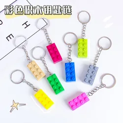 Building Blocks Keychain Hanging Ring Bricks 2x4 DIY Accessories Creative Model Kits Set Toys for Children