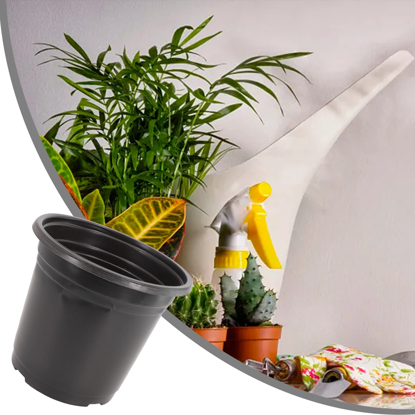 Lightweight Round Plastic Flower Pot for Aloe Vera Bonsai Orchid Pothos Snake Plant Succulent and Herb Indoor Planting
