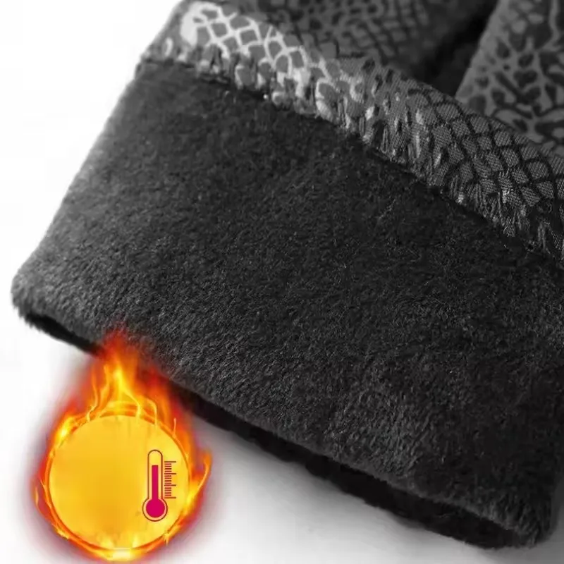 Guantes de invierno con diseño de serpiente para mujer, compatibles con pantalla táctil, resistentes al viento, ligeros, impermeables, cálidos y elásticos