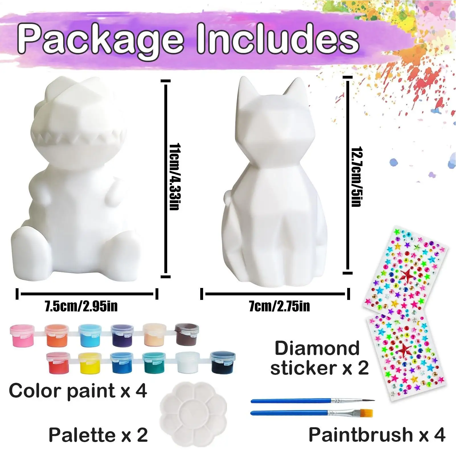 DIY Verf je eigen kat Lamp Art Painting Kit voor kinderen Jongen Meisje Thuis Binnen Verjaardag Klaslokaal School Feestartikelen