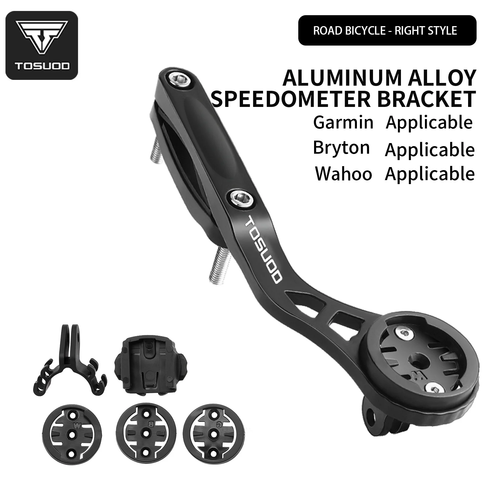 TOSUOD Fahrradcomputer-Halterung aus Aluminiumlegierung Integrierter Lenker-Fahrradcomputer-Verlängerungshalter Universelles Fahrradzubehör